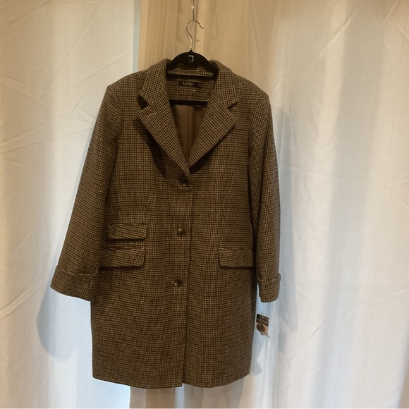 Lauren Ralph Lauren Dark Plaid Jacket with Buckle - Picture 7 of 13